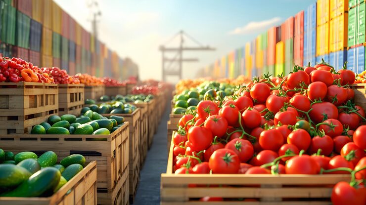 vibrant harvest fresh vegetables shipping containers colorful display natures bounty 181623 1086